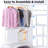 Width And Height Adjustable Wardrobe Extension Rail 2-Pack, Silver