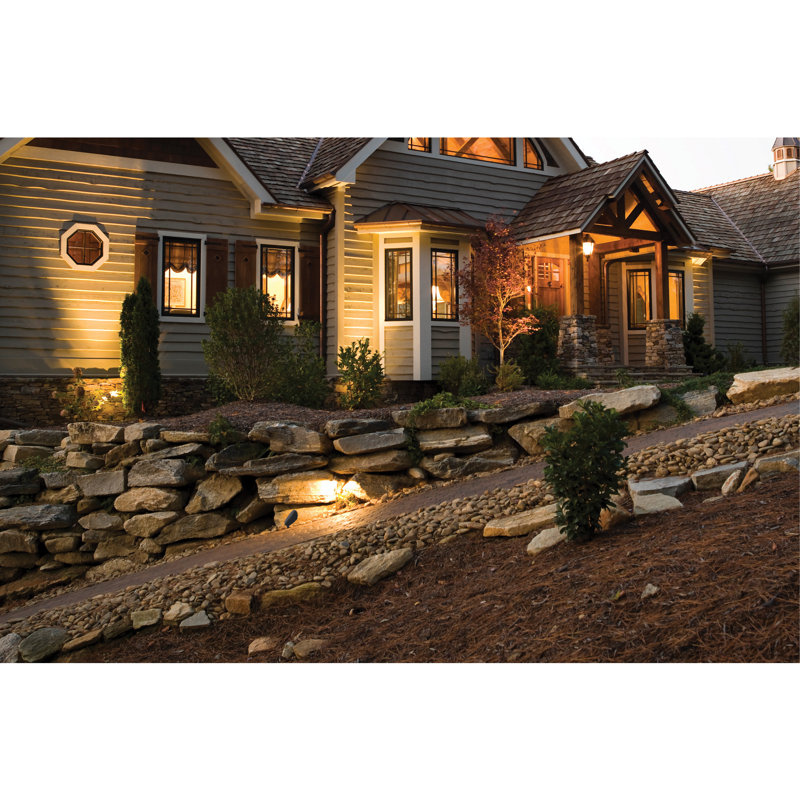 Nuvo 60 Degree Integrated LED Landscape Metal Flood Light, 4" H x 2.88" W x 6.25" D, Bronze, 9W
