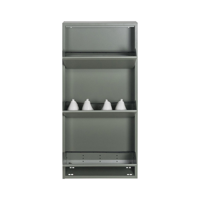 Billy 6 Pair Flip Down Shoe Storage, Grey