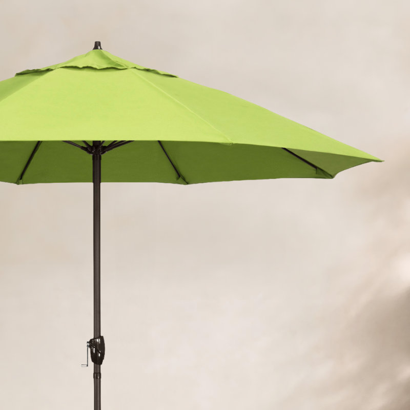 Parasol de marché 7,5 pi Gino, Toile Sunbrella® perroquet, H 94 po x l 86,3 po x P 86,3 po