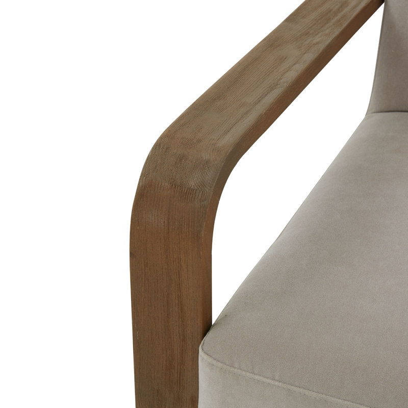 Chaise d'appoint Moni, Velours gris