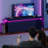 55" TV Stand With Drawers, Dressing table 6 Drawer With LED Light Black-623181076