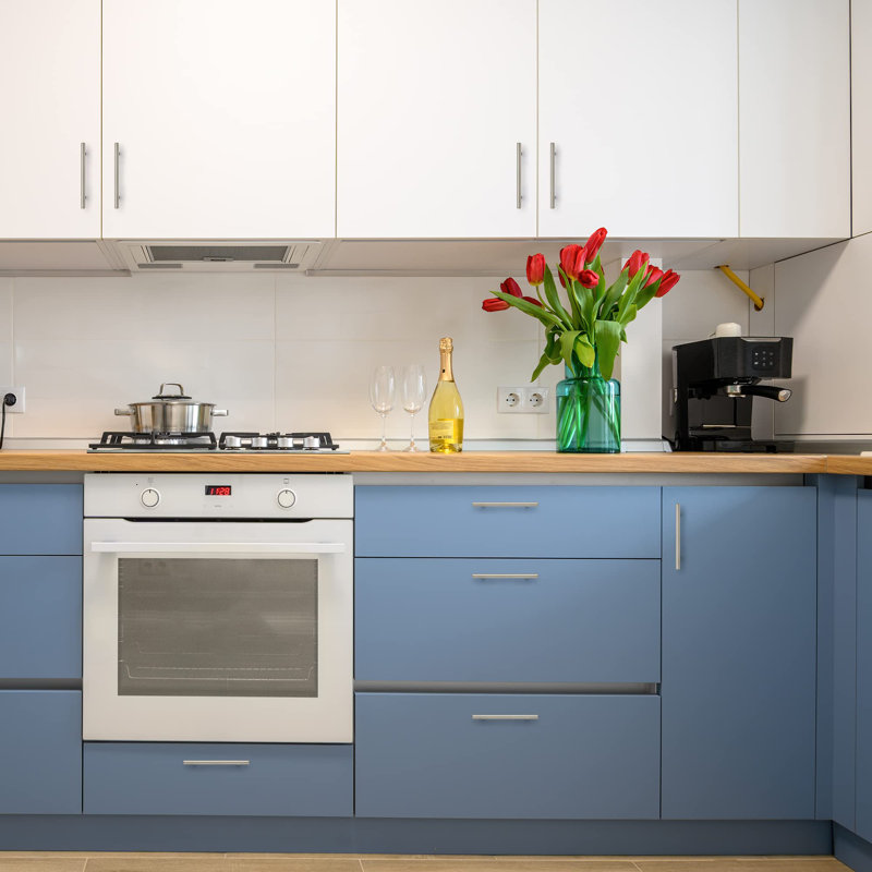 Brushed Nickel Cabinet Pulls, Cabinet Handles, 5 Inch CC, 30 Pack,Stainless Steel Pulls, Mounting Template Included, Long Bar Grip, For Kitchen Drawers, Cabinets, Cupboards, Hardware Updates