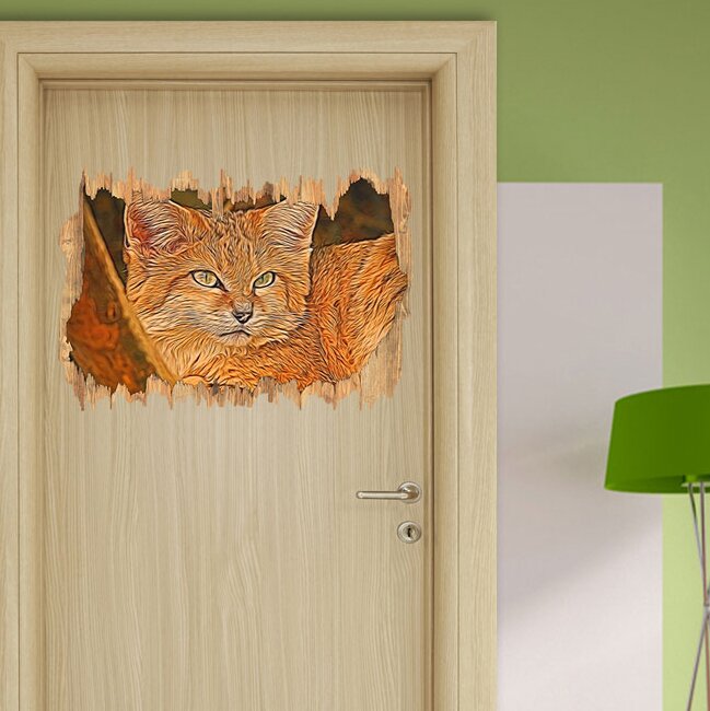 Wandtattoo Kleine Sandkatze