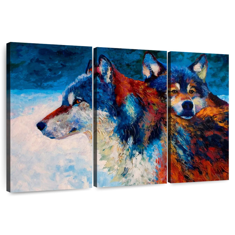 Les loups, H 36 po x l 57 po