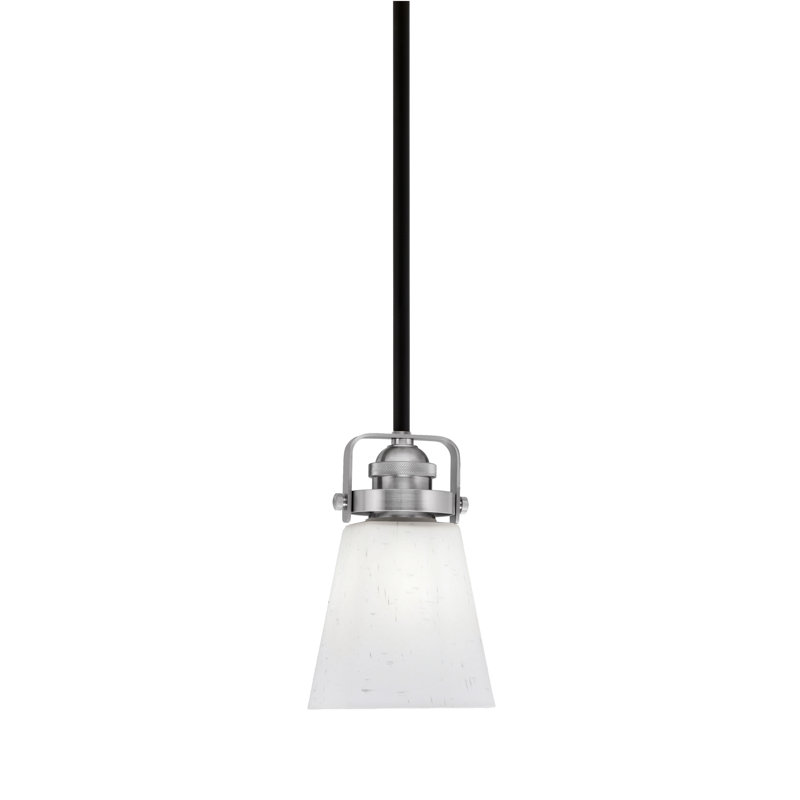 Mini-luminaire suspendu Easton, Noir mat/nickel brossé