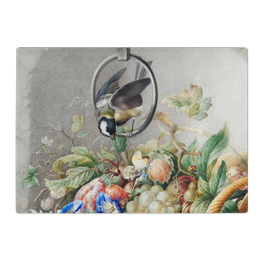 Bird with Flowers by Herman Henstenburgh Chopping Board