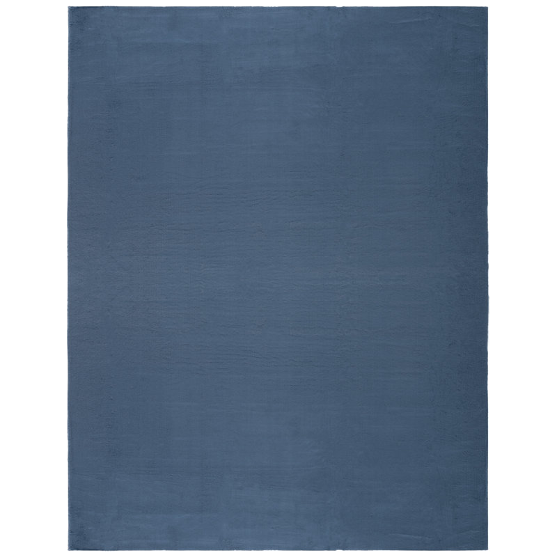 Faux Rabbit Fur Performance Machine Washable Solid Color Rug, Rectangle 8' x 10'
