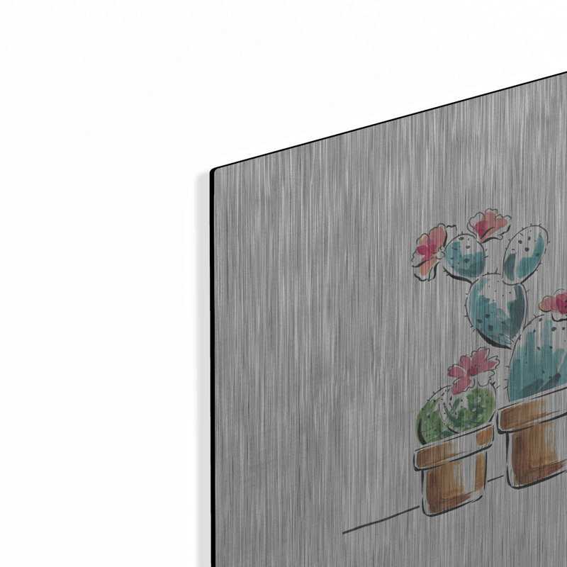 «Desert Bloom V» par Daphne Brissonet, art mural en métal, 12 po x 12 po, H 12 po x l 12 po