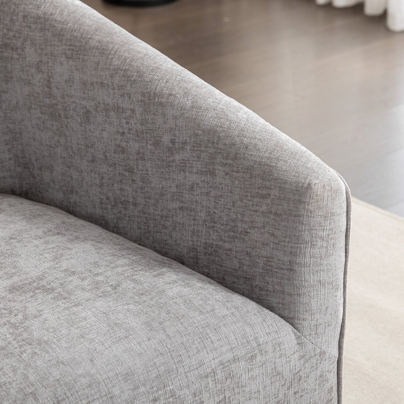 Fauteuil demi-tonneau pivotant à 360 ° Nice, Gris