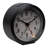 4-Inch Round Black Atomic Analogue Alarm Clock