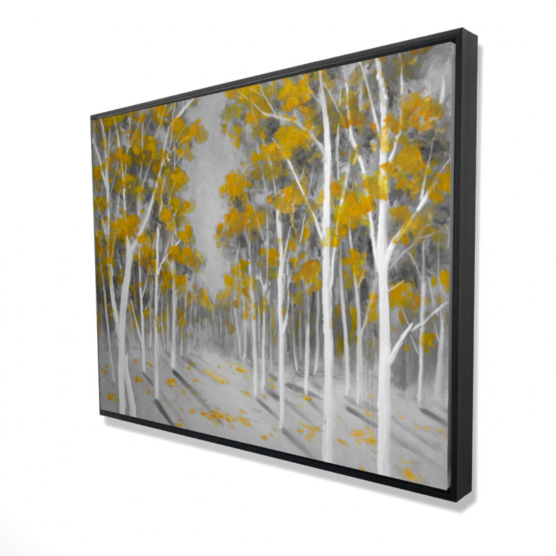Yellow Birch Forest Print On Canvas, 36" H x 48" W