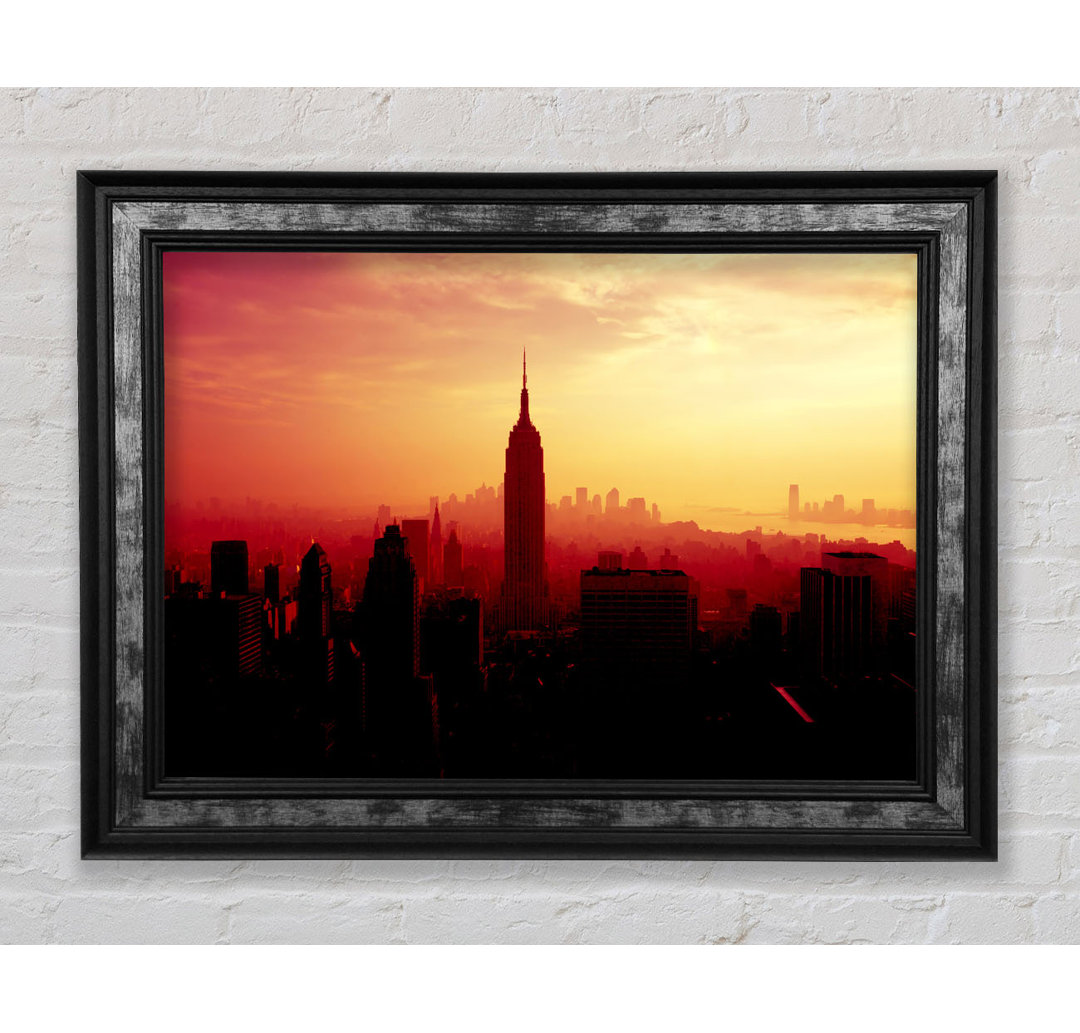 Nyc Empire State Building bei Sonnenuntergang - Einzelne Bilderrahmen Kunstdrucke