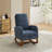 Boucle Fabric Rocking Chair with Retractable Footrest, Side Pocket-1880491437
