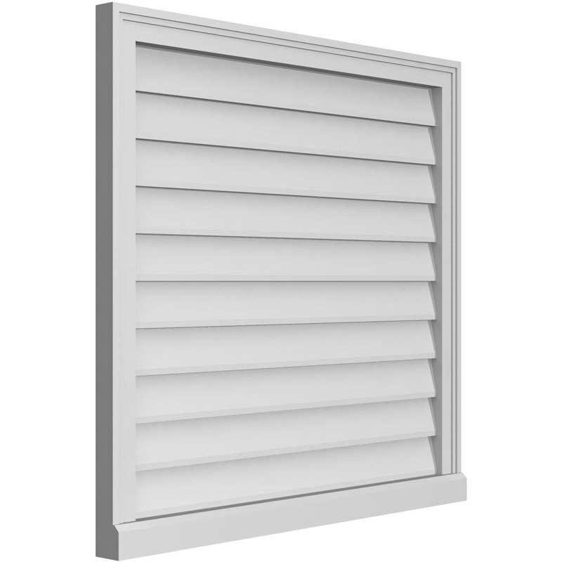 Cadre de seuil Brickmould, brun clair apprêté, H 32 po x l 34 po x P 2 po