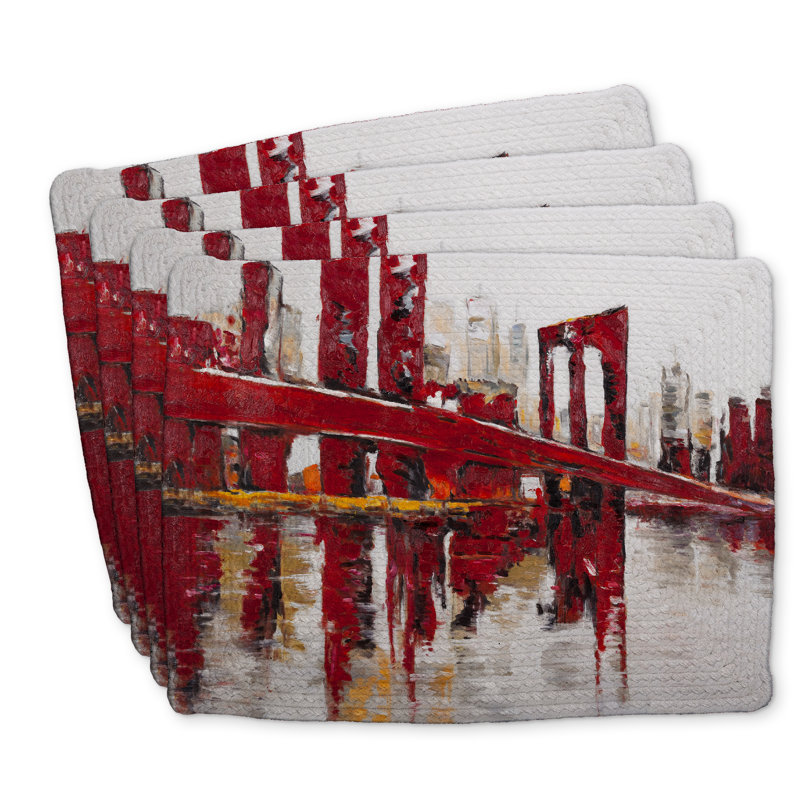 Braided Polyester Placemats Set of 4 | Red Bridge Design