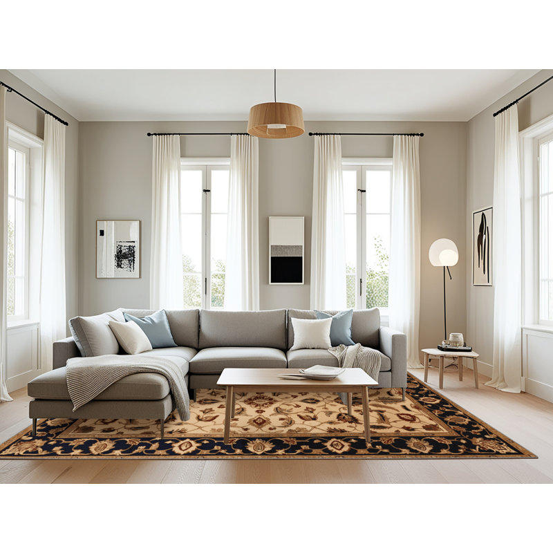 Tapis brun lavable à la machine, Rectangulaire 8 pi x 10 pi