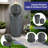 Velistra Tall Striped Concrete Column Fountain With LED Light
