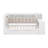 Full Size Daybed With Storage Shelves,Trundle,Charging Station,LED Light,Desk And Upholstered Headboard And Backrest-686933160