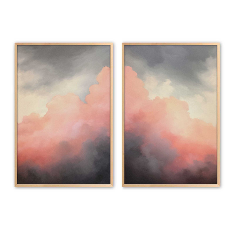 "Rosy Twilight" par Golden Glow Interiors 2 - Pièces sur papier, Érable brut, H 21 po x l 17 po