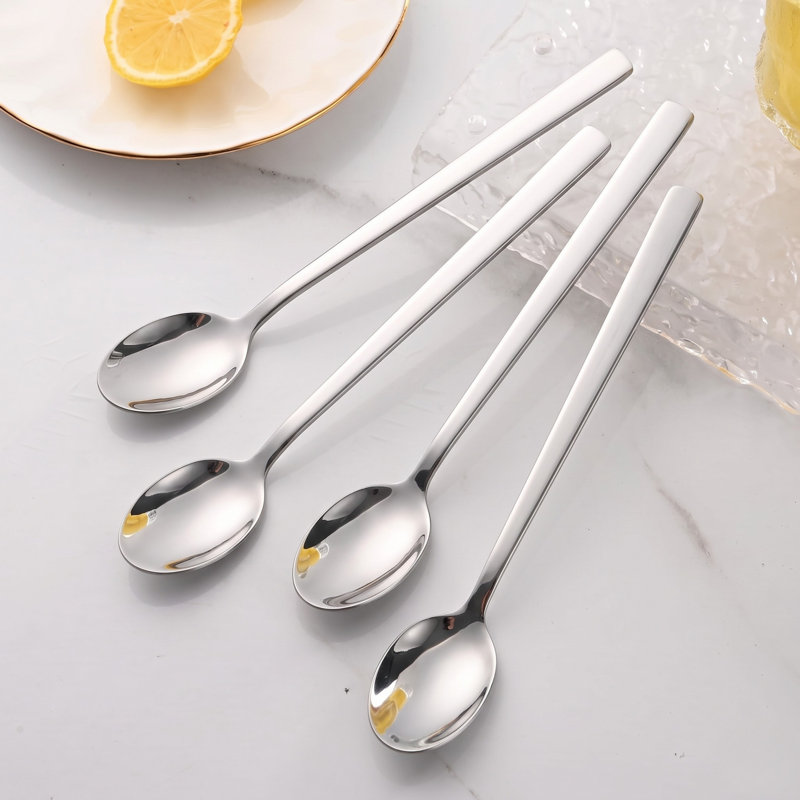 Ensemble de 4 cuillères à lattes BergHOFF Leo Pure en acier inoxydable 18/10, 20 cm (8 po)