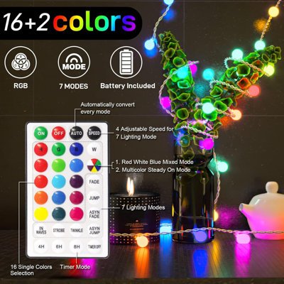 Guirlandes de lumières à changement de couleur, guirlandes intelligentes de 16,4 pi avec contrôle de l'application, mini lumières à DEL scintillantes suspendues pour une décoration de Noël à l'intérieur ou à l'extérieur