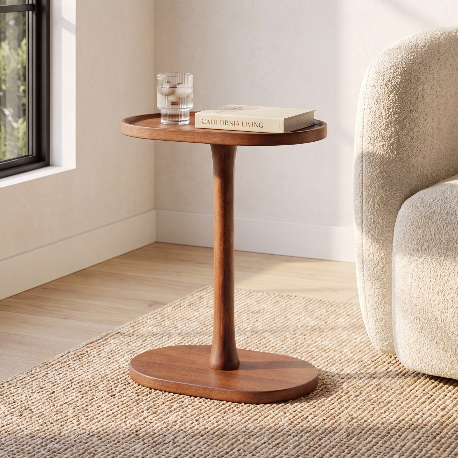 Galveston 20" Mango End Table, Walnut