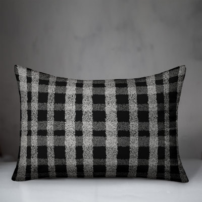 Plaid Polyester Indoor/Outdoor Throw Pillow