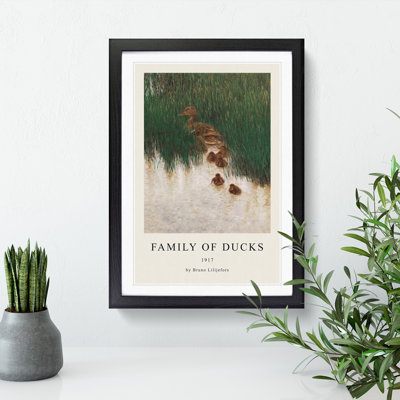 Duck Family by Bruno Liljefors - Single Picture Frame Print
