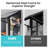 Powder-coated Metal Frame Standing Seam Fixed Window Awning All Weather Protection Door Canopy for Entrance, Windows, Porches, Balconies-126954196-126954201