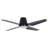 52" Flush Mount Indoor/Outdoor Ceiling Fan with Light and Remote, Damp Rated, Low Profile Black LED Ceiling Fan for Low Ceiling-1919071115