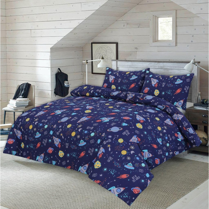NZ Cotton Blend Abstract Duvet Cover Set with Pillowcases, Single