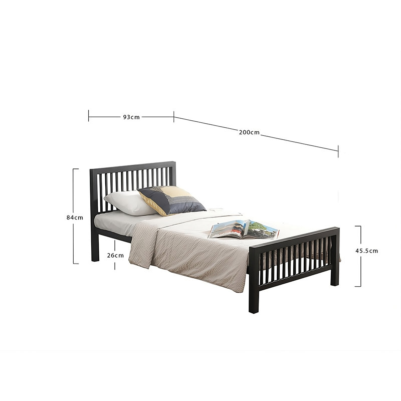 Haag Metal Bed, Single (3')