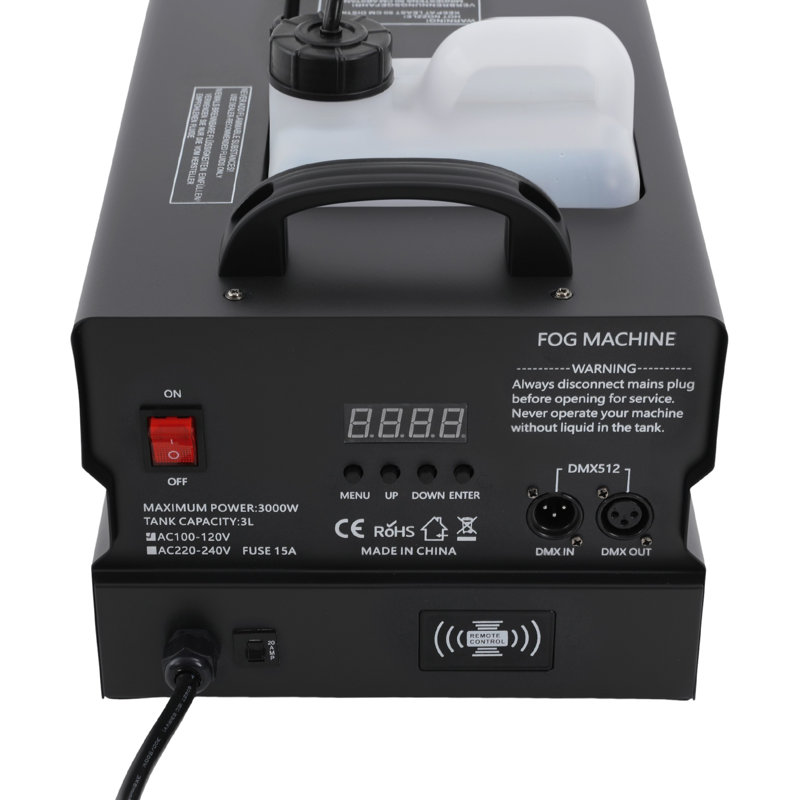 3000W Fog Machine with Remote Control, High Output Smoke Effect Machine for Stage, Weddings, and Parties