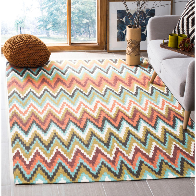 Tapis en coton tissé à la main Sonny Cedar Brook, Rectangle 4' x 6'