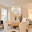 Lustre 9 lumières à intensité variable avec décoration en cristal