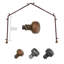 Tringle à rideaux simple à 4 côtés Mardell Ornament-1954874646-1904550817
