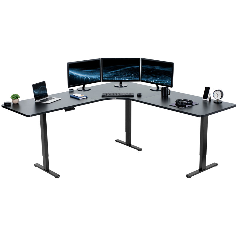 Bureau électrique de coin VIVO, Noir