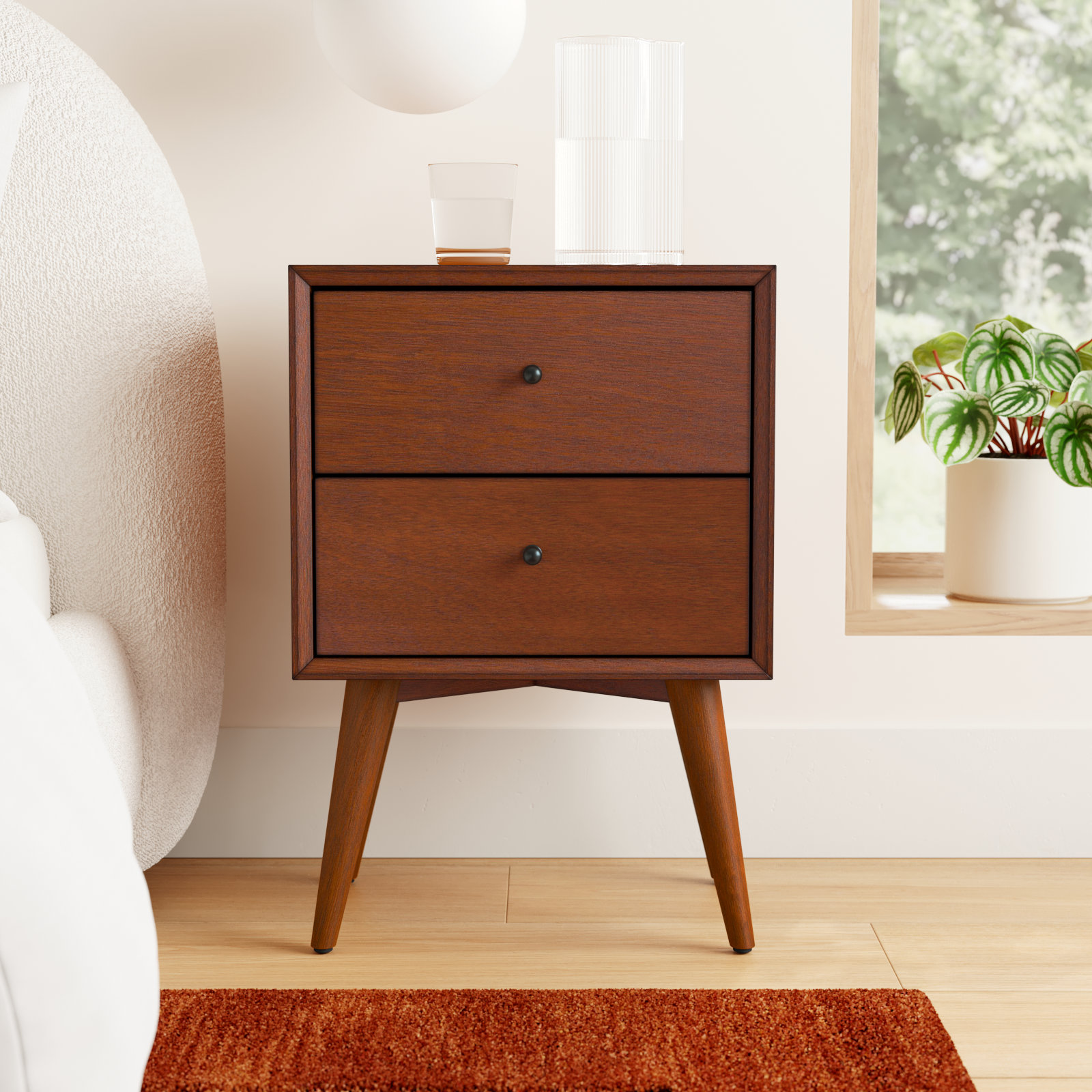 Williams Mahogany Nightstand, Chestnut