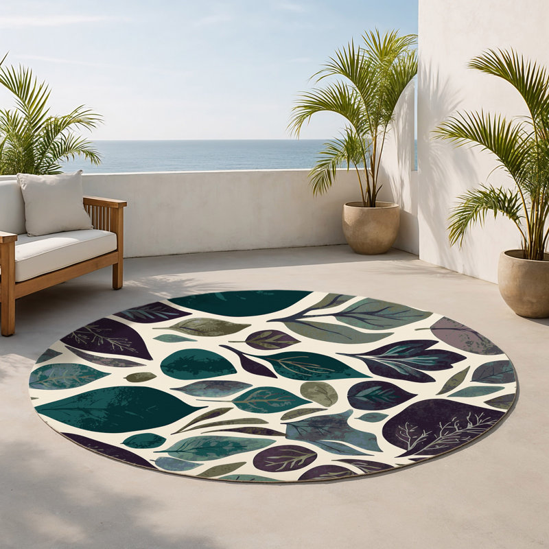Tapis intérieur et extérieur Forest’S Echo, Rond 5 pi