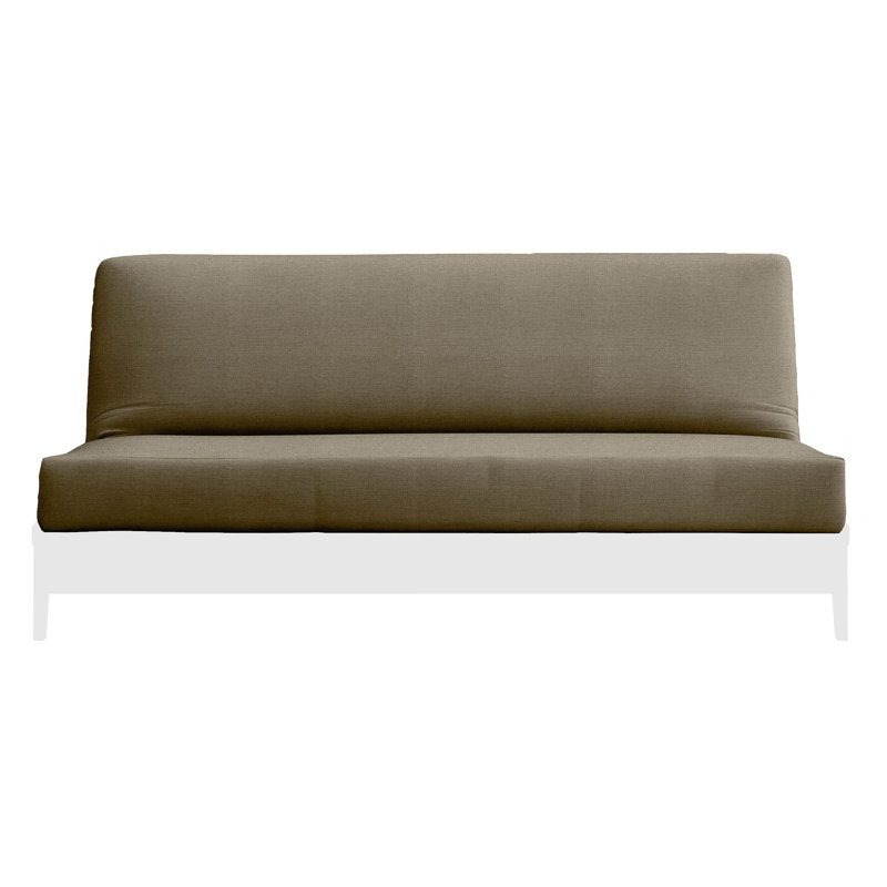 Housse de futon 100% coton, Lit simple, Coton brun