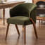 Chaise rembourrée avec pieds en bois-1955839381