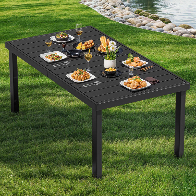 Table de salle à manger d'extérieur rectangulaire L 55 po x l 35,4 po Bittar