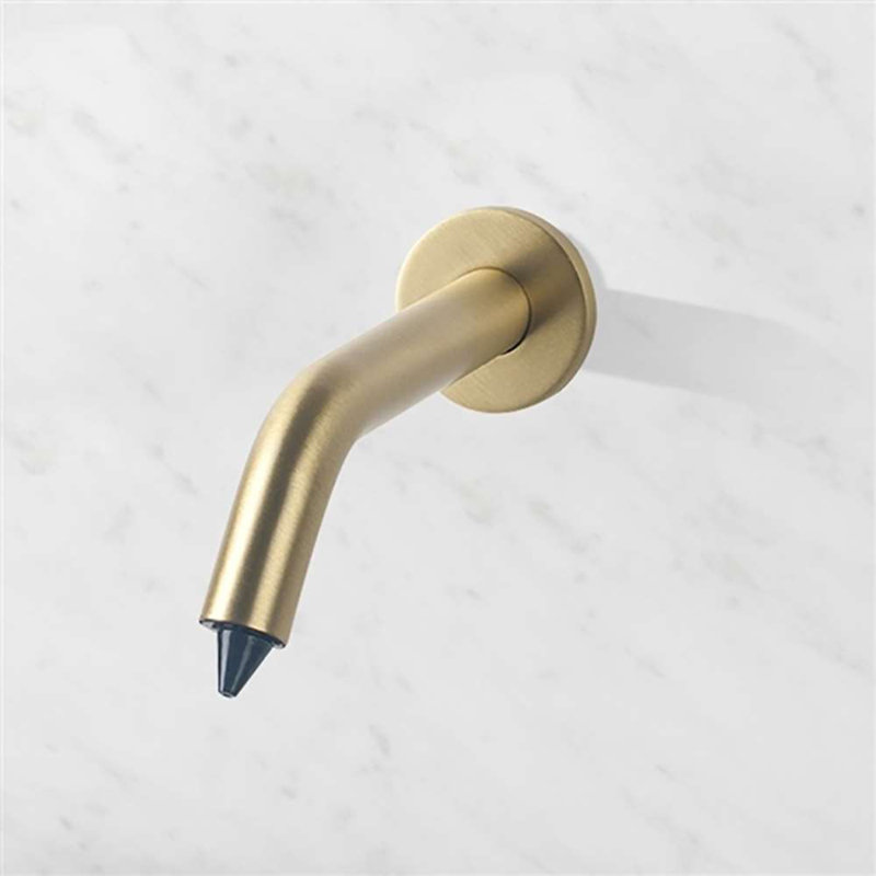 Robinet et distributeur de savon mural sans contact pour toilettes commerciales Gold