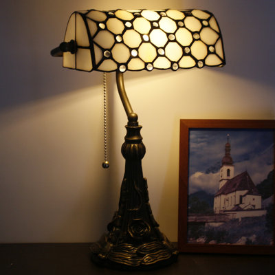 Nisa Resin Bankers Lamp