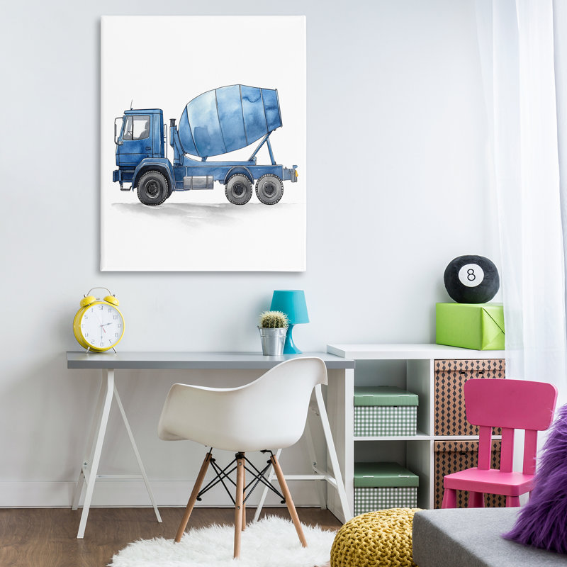 Camions en état de marche, conception par Christine Simpson, art, H 48 po x l 36 po