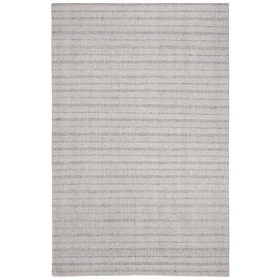 Lauren Ralph Lauren Miles Stripe Hand Woven, Wool, Viscose, Silver Area Rug