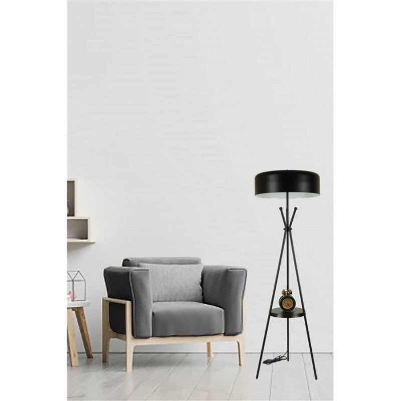 Hueramo 165cm Tripod Floor Lamp, Black
