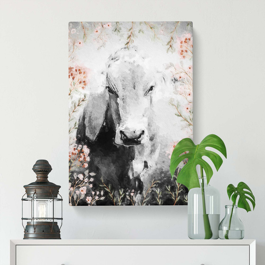 Jersey Cow In The Meadow - Wrapped Canvas