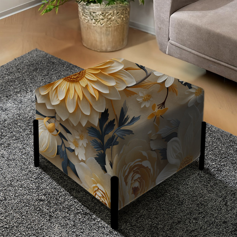 Paiva - Floral Square Ottoman
